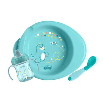 Набор посуды Chicco Set Prima Pappa, 6м+, цвет голубой (16200.25)