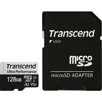Карта пам'яті Transcend microSD 128GB C10 UHS-I U3 A2 R160/W90MB/s + SD