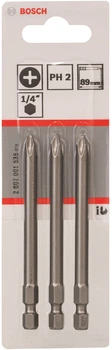 Біті Bosch Professional Extra-Hart PH2, 89мм, 3шт