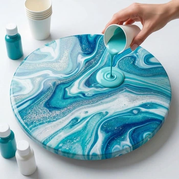 Набор для рисования Fluid Art Barva Art Box, флюид арт с акрилом, картина своими руками, подарок для детей и взрослых