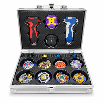 Набор бейблейдов в чемоданчике BEYBLADE CY 1718-22 A — 8 волчков с металлическими элементами, 2 пускателя.