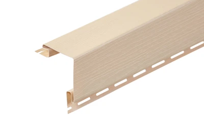 Планка сайдинга ПВХ FaSiding наружный угол Standard/BlockHouse Миндаль 3.05 м