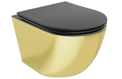Подвесной унитаз MEXEN LENA GOLD BLACK MATT *