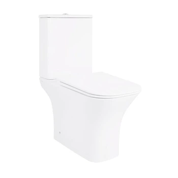 Унітаз-компакт Qtap Presto Quadro безобідковий з сидінням Soft-close QT24221215AW
