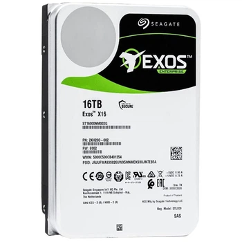 Жесткий диск Seagate Exos X16 16Tb 7200 об/мин SAS 12 Gbit/s (ST16000NM002G)