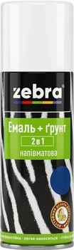 Емаль-балон +грунт ZEBRA чорний 2 в 1 напівматовий 90