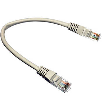 Патч-корд Kingda UTP Cat.5e 0.25 м Ethernet LAN Gray (PAUT3025-CU-GY)