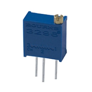 Потенциометр 50 Ohm 3296Y-1-500 Pbf-Bochen (потенциометр подстроечный многооборотный 3/8" выводной, регулировка сверху, 9,53x10,03x4,83мм) - 393947