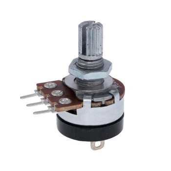 Потенциометр R16 10 kOhm линейный моно, с выключателем (KLS4-WH148-K2-2-18T-B103-L15) - 365515
