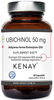 Suplement diety Kenay Ubichinol Koenzym Q10 50 mg 60 kapsułek (5900672150209)
