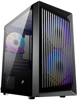 Корпус 1stPlayer BS-2-BK-3F1 RGB Black