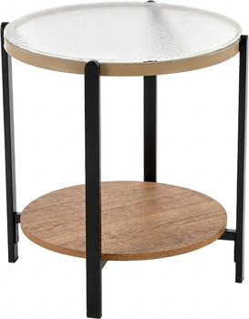 Ława Halmar KAMALA 53 cm Naturalny/Czarny (5905248136083)