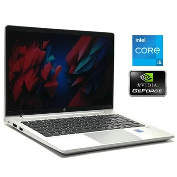 Игровой ультрабук Б-класс HP ProBook 440 G8 / 14" (1920x1080) IPS / Intel Core i5-1135G7 (4 (8) ядра по 2.4 - 4.2 GHz) / 8 GB DDR4 / 256 GB SSD / nVidia GeForce MX450, 2 GB GDDR5, 64-bit / WebCam / Win 11 Pro б/у