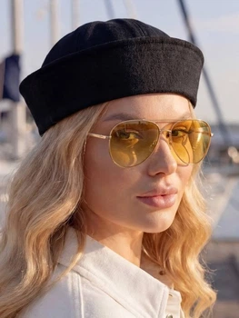 Шапка морячка Harbor Jeans из джинса черная