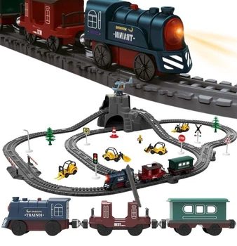 Kolejka elektryczna Woopie Retro Ciuchcia Lokomotywa 76 elementów (5906280657468)