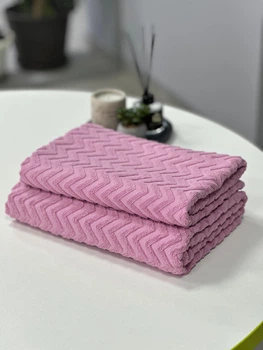 Набор махровых полотенец Osborn Textile 50х90 70х140 см ZIGZAG ROSA 500г/м2