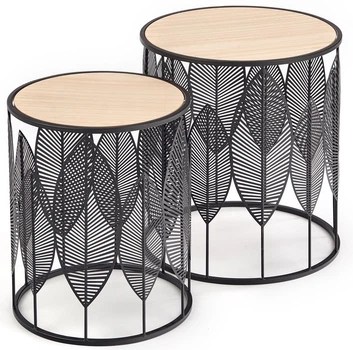 Zestaw ław Halmar FOLLA Czarny 2 szt (5905248107427)