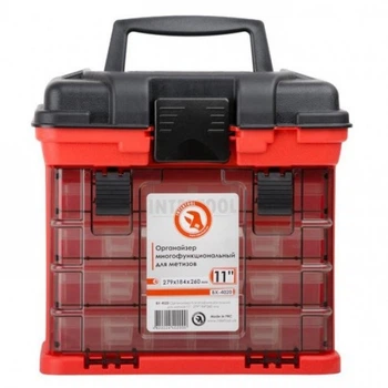Органайзер для метизов с выдвижными секциями 11", 279*184*260 мм INTERTOOL BX-4020 (20600)