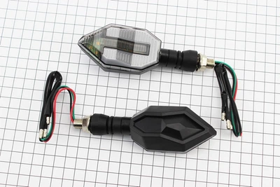 Поворотник LED секвентальный на гибкой ножке со стоп-габаритом, тип 3, 2 шт для мототехники CYT