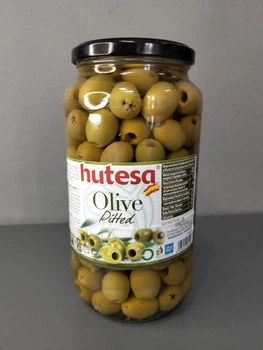 Оливки HUTESA Зелені великі без кісточок 900г Скляна банка