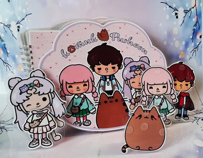 Пушин в тока бока таба лапка гра на липучках ліпучках альбом книжка toca boca pusheen
