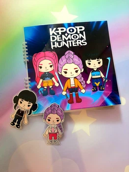 Демон хантер в стиле тока бока игра на липучках альбом книжка бокс toca boca Demon Hunter k-pop