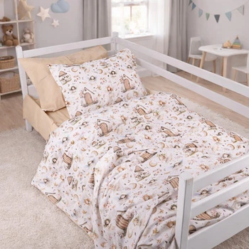 Комплект постільної білизни Mirson Полуторний 143х210 см 17-0926 Fairy Home Бязь (2200012574904)