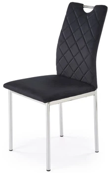Krzesło do kuchni i salonu Halmar K202 Czarno-srebrne ( V-CH-K/578-KR-CZARNY) (5905248136045)