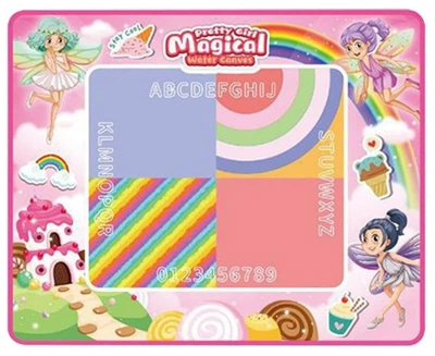 Mata do rysowania Woopie XXL 100 x 80 cm Wróżki Różowa (5906280656119)