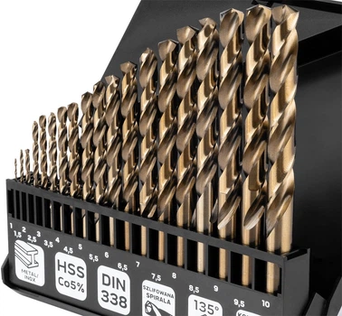 Набір свердел по металу Neo Tools 19 шт. (5906692003198)