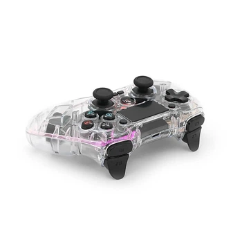 Геймпад Brazzers BR-P05 беспроводной для PS4/PC/IOS/Android DUAL Motor Vibration, BT4.0, AUX, LED light bar, Transparent, 3.7V, 600mAh, Blister-box (UG-39234)