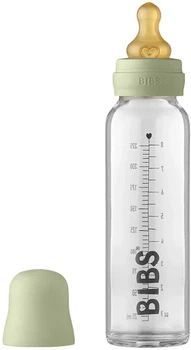 Стеклянная бутылочка BIBS Baby Glass Bottle полный комплект 240 ml - Sage