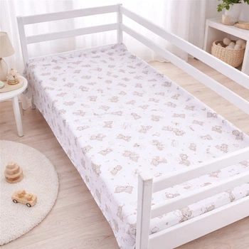 Простынь MirSon Полуторная 150х220 см 17-0934 Gentle Bears Ranforce Elite (2200012581360)