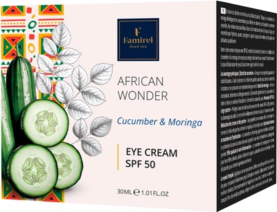 Крем для шкіри навколо очей Famirel African Wonder Cucumber & Moringa Огірок і Морінга SPF 50 30 мл (7290114087094)
