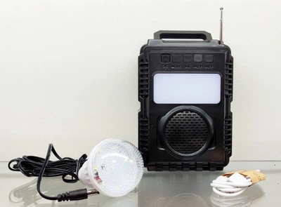 Портативная Bluetooth колонка с лампами VR-566 USB/SD, FM, Солнечная панель