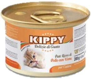 Корм вологий KIPPY Pate Kitten для кошенят з куркою та яйцем у вигляді паштету 200г 0108
