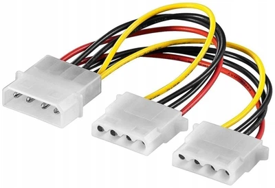 Перехідник 1xMolex to 2xMolex (22см) (ID72181652040368818) Б/В