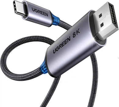 Кабель UGREEN USB-C - DisplayPort 1.4, 2 м, двухнаправленный, 8K@60 Гц