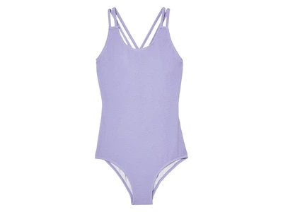 Купальник закритий із жатої тканини для дівчинки Pepperts LYCRA® 473716 134-140 см (8-10 years) бузковий