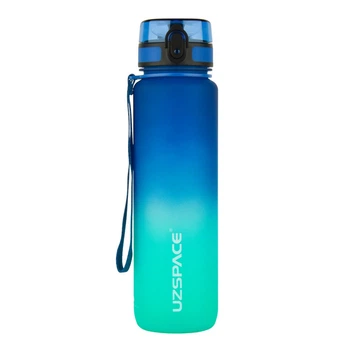 Пляшка для води UZSPACE 3038(Blue-Green) 1000 мл, синьо-зелена