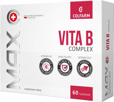 Дієтична добавка Colfarm Max Vita B Complex 60 таблеток (5901130354641)