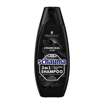 Шампунь для чоловіків Schauma 3 в 1 Вугілля і вулканічна глина 400 мл