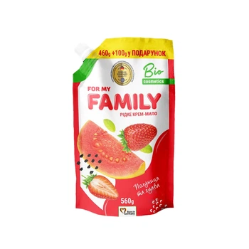 Крем-мило рідке Family Полуниця й гуава Doypack 560 г