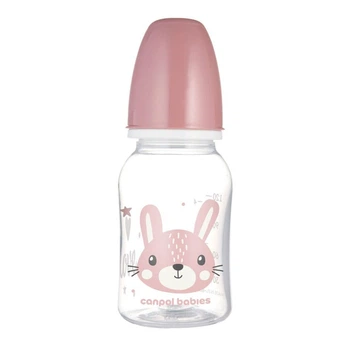 Бутылочка для кормления Canpol babies Cute Animals стандартна 120 мл рожева рожев (11/851_pin)