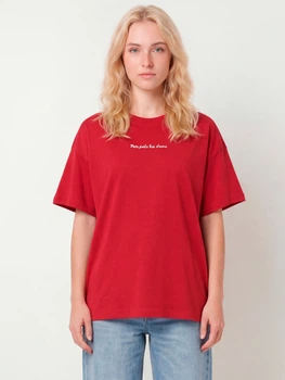 Футболка хлопковая длинная женская ONLY 15346761 S Barbados Cherry (5715830420267)