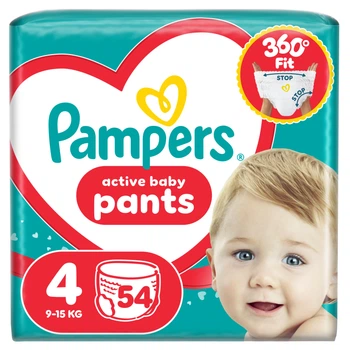 Подгузники-трусики Pampers Active Baby Pants Размер 4 (9-15 кг) 54 шт (8006530316668)
