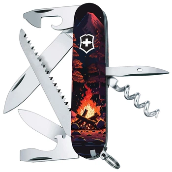 Мультитул 11 в 1м Victorinox Camper Swiss Army Knife Campfire Special Design, лимитированое исполнение V1152