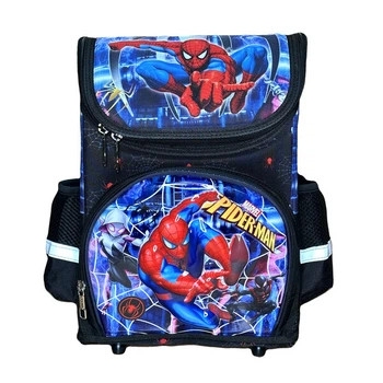 Школьный рюкзак Человек паук Spiderman для мальчика 34х25х16 см портфель 1 2 3 класс Черный (2763365)