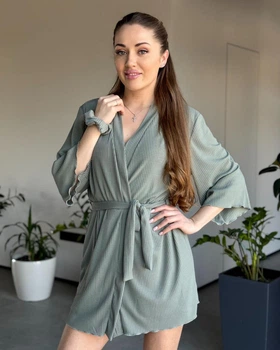 Халат женский рубчик Оливковый Maybel 3XL 313 (4123_6)