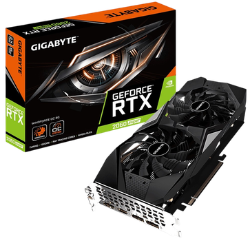 Відеокарта GeForce RTX 2060 Super 8GB Gigabyte WindForce OC (GV-N206SWF2OC-8GD) Б/В